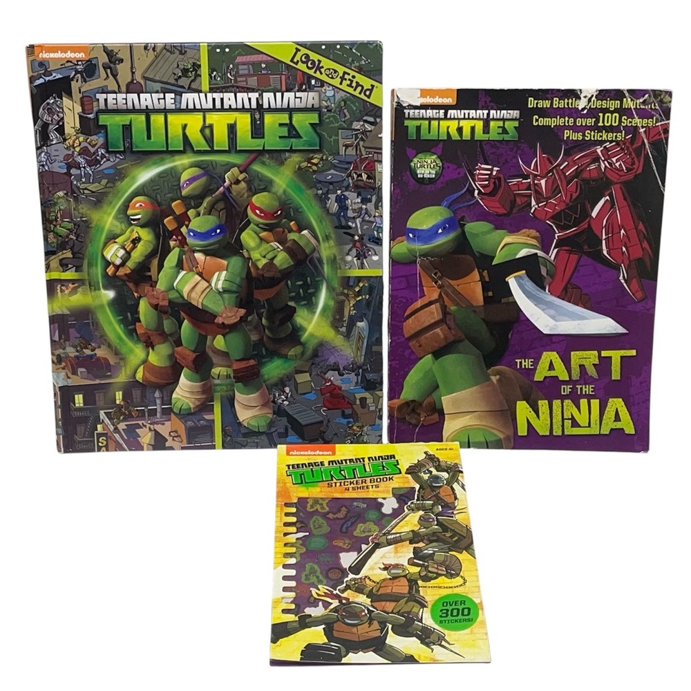 Teenage Mutant Ninja Turtles Activity & Sticker Book Bundle Like New!
